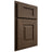 Shiloh Cabinetry Partial Overlay Hamlin Alder Plain Cut Caviar Door