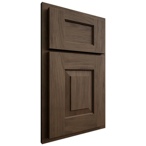 Shiloh Cabinetry Partial Overlay Hamlin Alder Plain Cut Caviar Door
