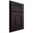 Shiloh Cabinetry Partial Overlay Hamlin Alder Plain Cut Espresso Door