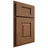 Shiloh Cabinetry Partial Overlay Hamlin Alder Plain Cut Walnut Door