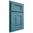 Shiloh Cabinetry Partial Overlay Hamlin Hickory Plain Cut Aqua Door