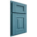 Shiloh Cabinetry Partial Overlay Hamlin Hickory Plain Cut Aqua Door