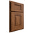 Shiloh Cabinetry Partial Overlay Hamlin Hickory Plain Cut Burnt Sugar Door