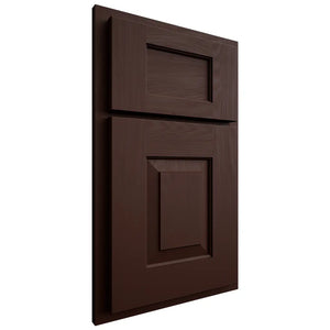 Shiloh Cabinetry Partial Overlay Hamlin Maple Plain Cut Cocoa Door