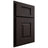 Shiloh Cabinetry Partial Overlay Hamlin Maple Plain Cut Espresso Door