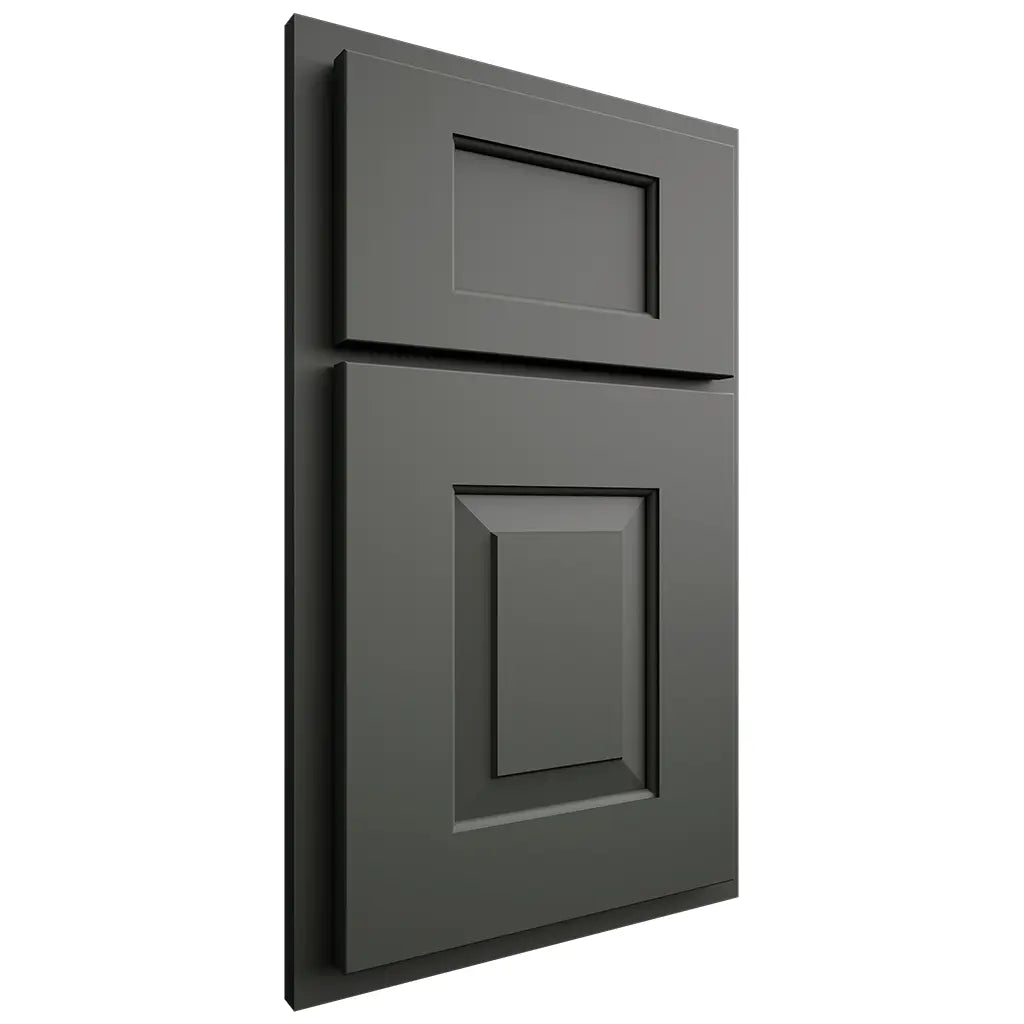 Shiloh Cabinetry Partial Overlay Hamlin Paintable Pewter Green Door