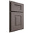 Shiloh Cabinetry Partial Overlay Hamlin Poplar Plain Cut Heatherstone Door