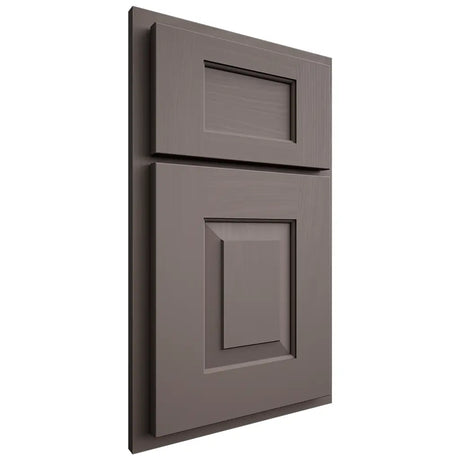 Shiloh Cabinetry Partial Overlay Hamlin Poplar Plain Cut Heatherstone Door