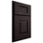 Shiloh Cabinetry Partial Overlay Hamlin Red Oak Plain Cut Espresso Door