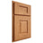 Shiloh Cabinetry Partial Overlay Hamlin Red Oak Plain Cut Medium Door