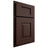 Shiloh Cabinetry Partial Overlay Hamlin Walnut Plain Cut Bison Door