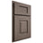 Shiloh Cabinetry Partial Overlay Hamlin White Oak Plain Cut Clay Door