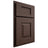 Shiloh Cabinetry Partial Overlay Hamlin White Oak Plain Cut Dusk Door