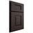 Shiloh Cabinetry Partial Overlay Hamlin White Oak Plain Cut Morel Door