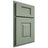 Shiloh Cabinetry Partial Overlay Hamlin White Oak Plain Cut Moss Door