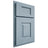 Shiloh Cabinetry Partial Overlay Hamlin White Oak Plain Cut Sky Door