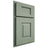 Shiloh Cabinetry Partial Overlay Hamlin White Oak Quarter Sawn Moss Door