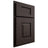 Shiloh Cabinetry Partial Overlay Hamlin White Oak Rift Cut Morel Door