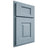 Shiloh Cabinetry Partial Overlay Hamlin White Oak Rift Cut Sky Door