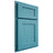 Shiloh Cabinetry Partial Overlay Hanover Alder Plain Cut Aqua Door