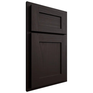Shiloh Cabinetry Partial Overlay Hanover Alder Plain Cut Espresso Door