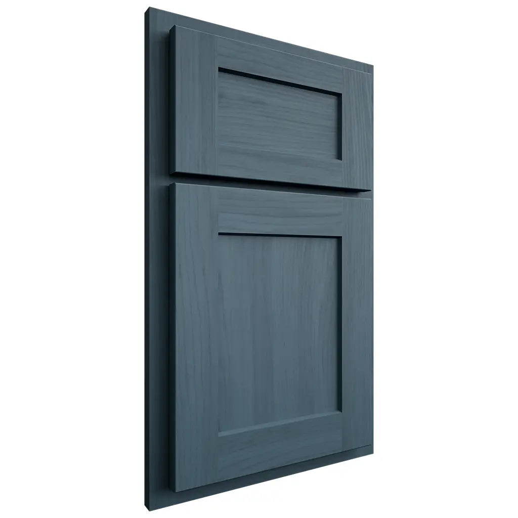 Shiloh Cabinetry Partial Overlay Hanover Hickory Plain Cut Hudson Door
