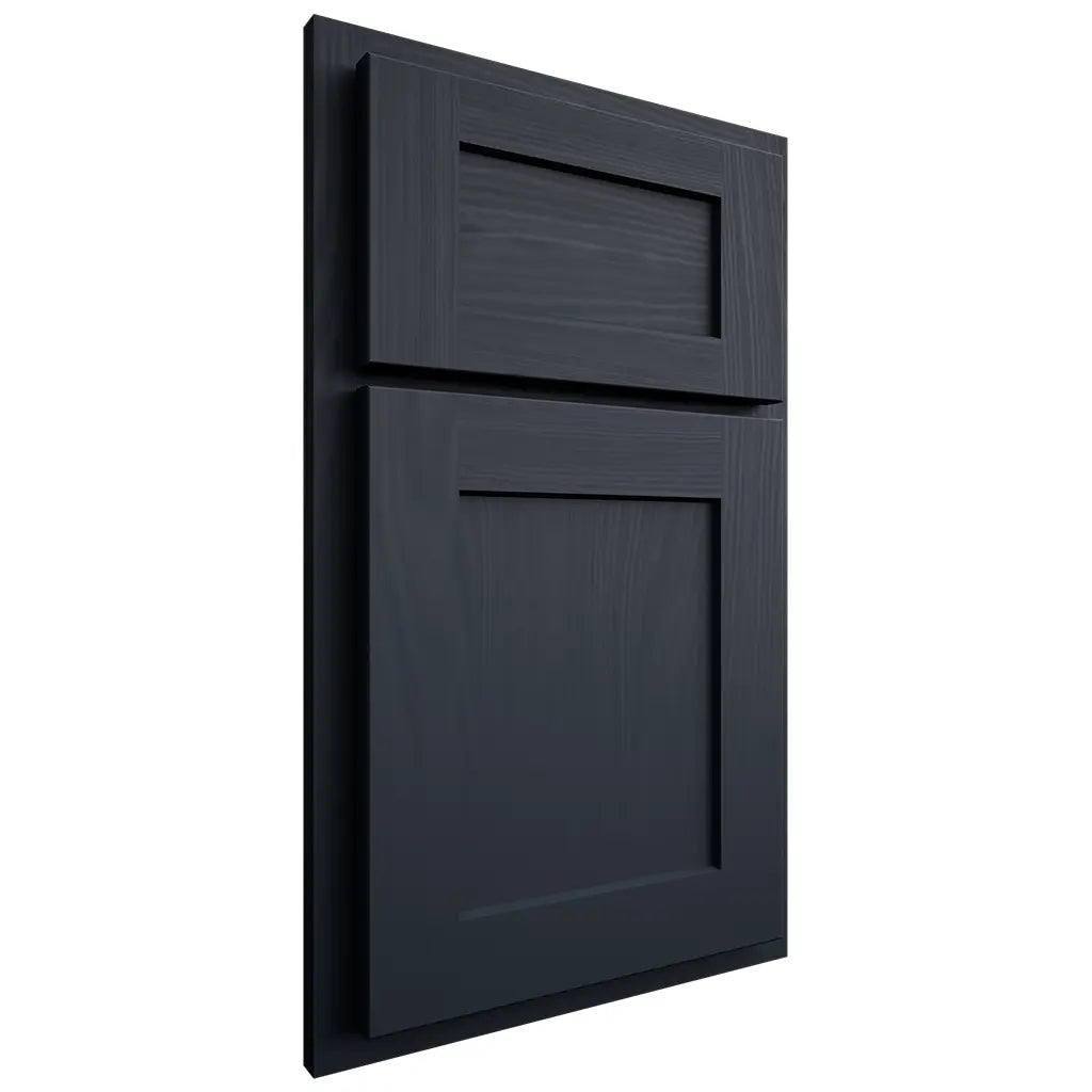 Shiloh Cabinetry Partial Overlay Hanover Poplar Plain Cut Hudson Door