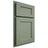 Shiloh Cabinetry Partial Overlay Hanover Poplar Plain Cut Moss Door