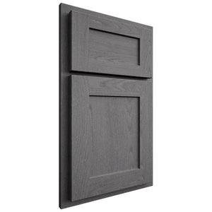 Shiloh Cabinetry Partial Overlay Hanover Red Oak Plain Cut Cadet Door