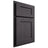 Shiloh Cabinetry Partial Overlay Hanover Red Oak Plain Cut Harbor Door