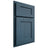 Shiloh Cabinetry Partial Overlay Hanover Red Oak Plain Cut Hudson Door
