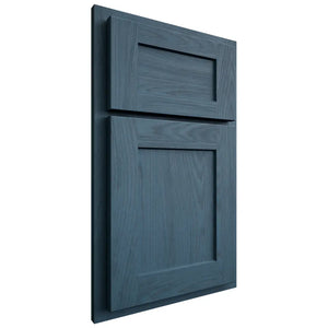 Shiloh Cabinetry Partial Overlay Hanover Red Oak Plain Cut Hudson Door
