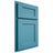 Shiloh Cabinetry Partial Overlay Hanover White Oak Plain Cut Aqua Door