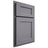 Shiloh Cabinetry Partial Overlay Hanover White Oak Plain Cut Cadet Door