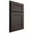 Shiloh Cabinetry Partial Overlay Hanover White Oak Plain Cut Creekside Door