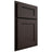 Shiloh Cabinetry Partial Overlay Hanover White Oak Plain Cut Morel Door