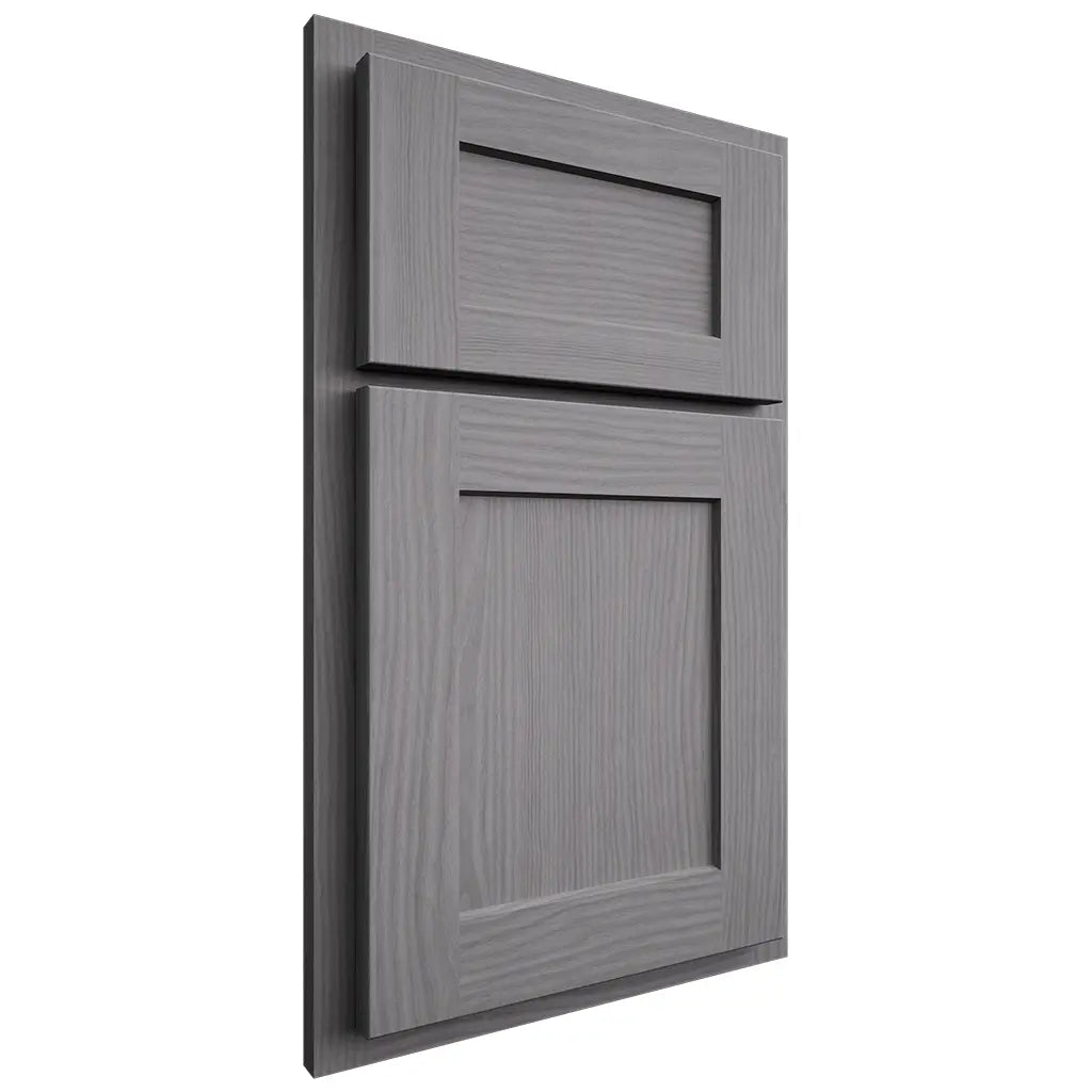 Shiloh Cabinetry Partial Overlay Hanover White Oak Plain Cut Sterling Door