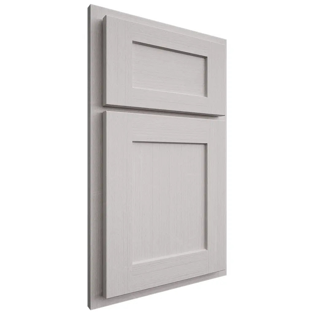 Shiloh Cabinetry Partial Overlay Hanover White Oak Quarter Sawn Cotton Door