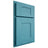 Shiloh Cabinetry Partial Overlay Hartford Alder Plain Cut Aqua Door