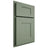 Shiloh Cabinetry Partial Overlay Hartford Poplar Plain Cut Moss Door
