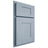 Shiloh Cabinetry Partial Overlay Hartford Poplar Plain Cut Sky Door