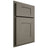Shiloh Cabinetry Partial Overlay Hartford Poplar Plain Cut Thyme Door