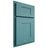Shiloh Cabinetry Partial Overlay Hartford Red Oak Plain Cut Aqua Door
