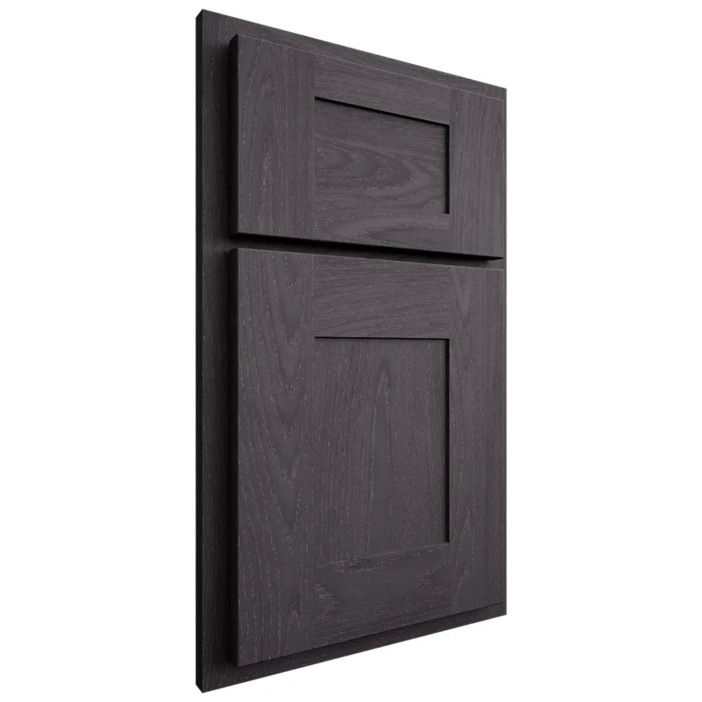 Shiloh Cabinetry Partial Overlay Hartford Red Oak Plain Cut Harbor Door