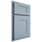Shiloh Cabinetry Partial Overlay Hartford White Oak Plain Cut Sky Door