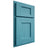 Shiloh Cabinetry Partial Overlay Heritage Alder Plain Cut Aqua Door
