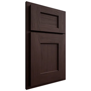 Shiloh Cabinetry Partial Overlay Heritage Alder Plain Cut Bistre Door