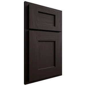Shiloh Cabinetry Partial Overlay Heritage Alder Plain Cut Espresso Door