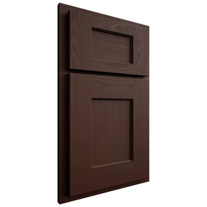 Shiloh Cabinetry Partial Overlay Heritage Alder Plain Cut Umber Door
