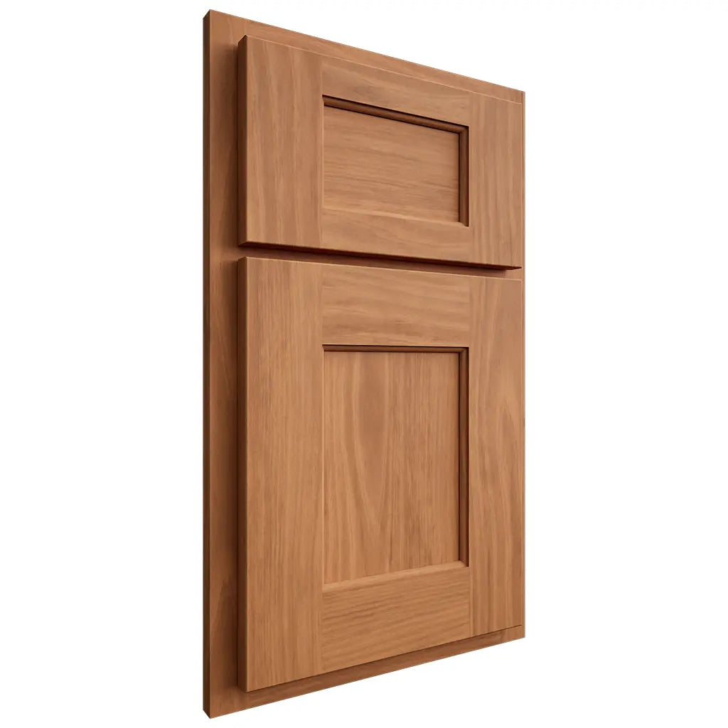 Shiloh Cabinetry Partial Overlay Heritage Cherry Plain Cut Medium Door
